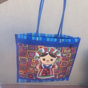 Mexican doll tote bag